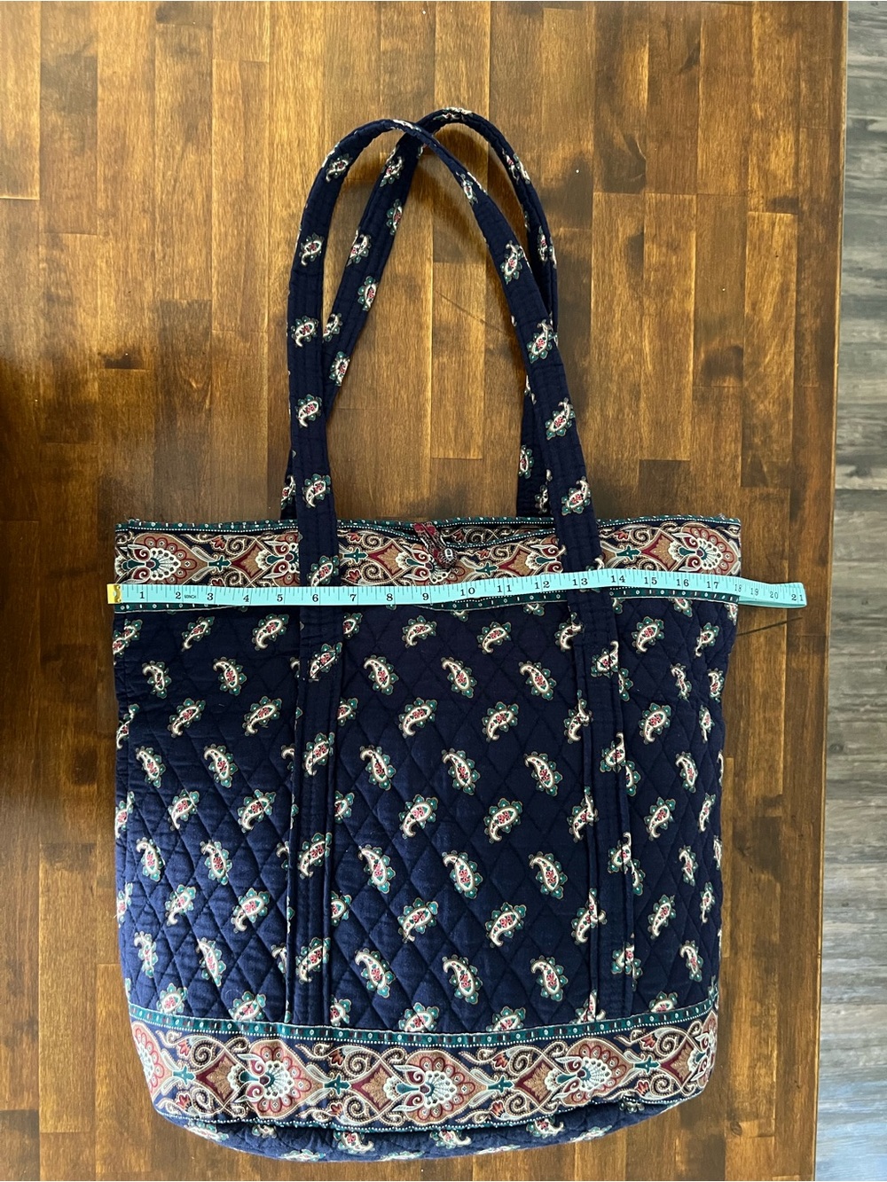 Vera Bradley Vintage Navy Paisley Large Tote - Picture 6 of 9